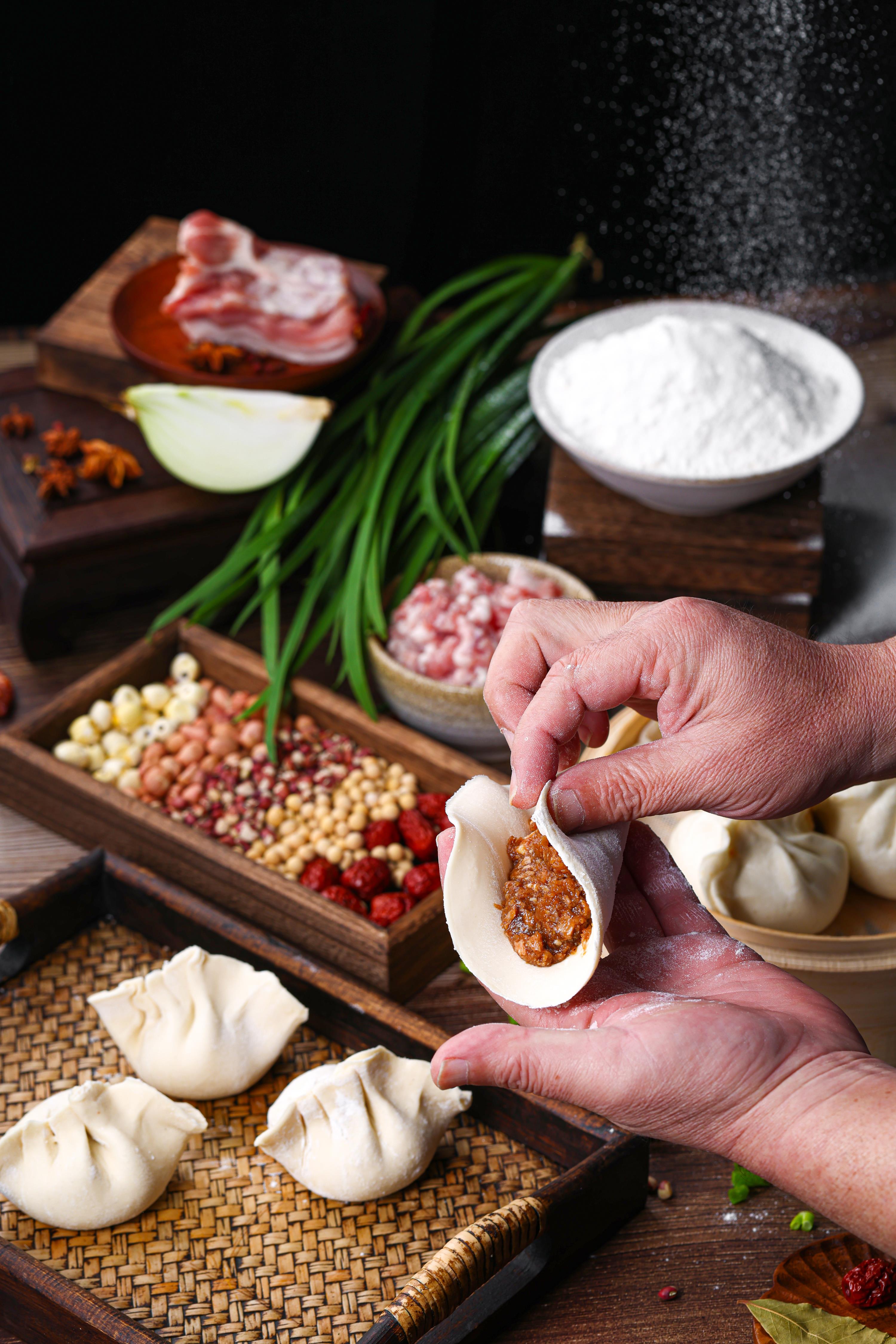 纯手工鲜肉蒸包